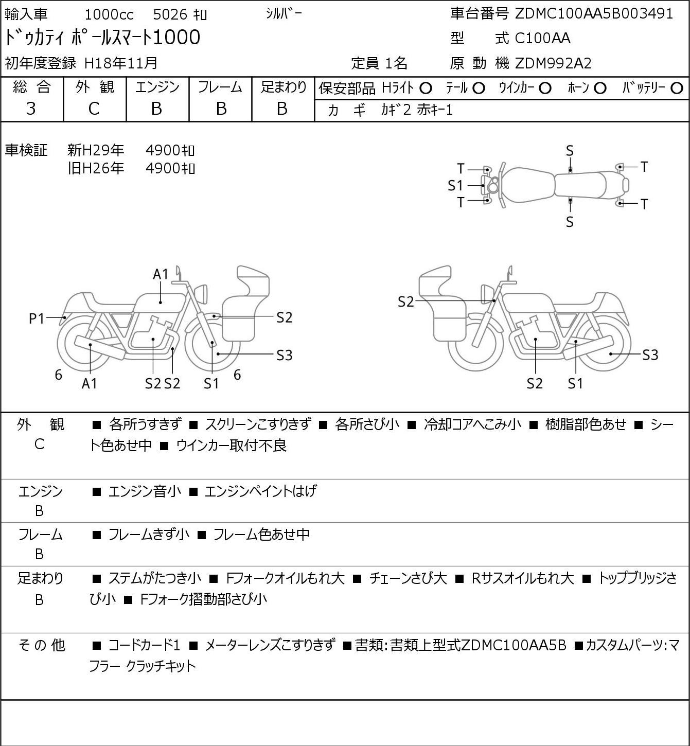 Аукционный лист Ducati DUCATI PAUL SMART 1000 2006