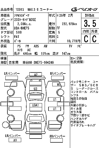 MAZDA AXELA 2014