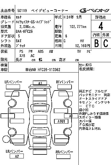 NISSAN SERENA 2012