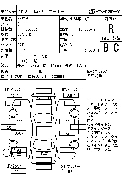 HONDA N WGN 2016