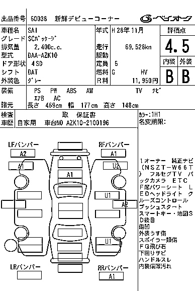 TOYOTA SAI 2016