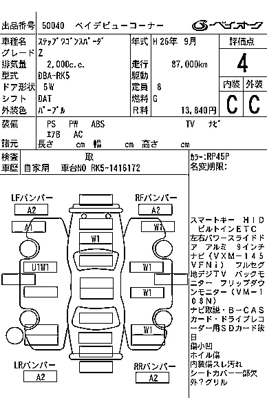HONDA STEP WAGON 2014
