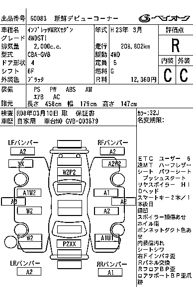 SUBARU IMPREZA 2011