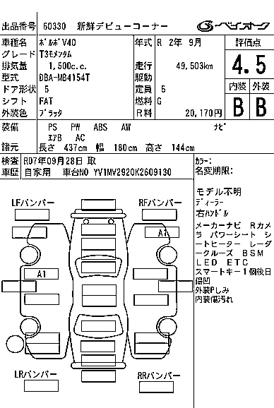 VOLVO V40 2020