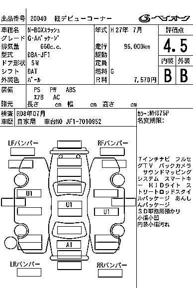 HONDA N BOX SLASH 2015