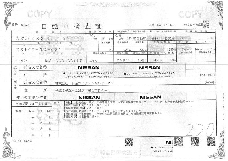 NISSAN CLIPPER TRUCK 2020