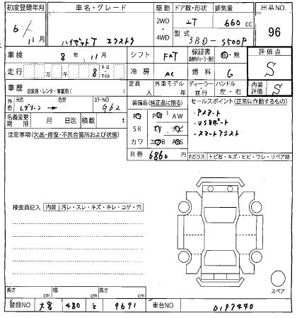 Аукционный лист DAIHATSU HIJET TRUCK 2024