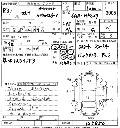Аукционный лист NISSAN SERENA 2021