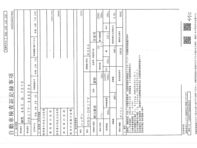 NISSAN CLIPPER VAN 2020