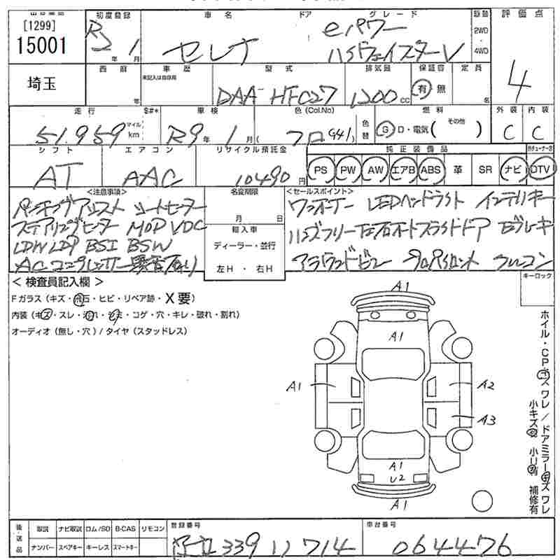 Аукционный лист NISSAN SERENA 2020