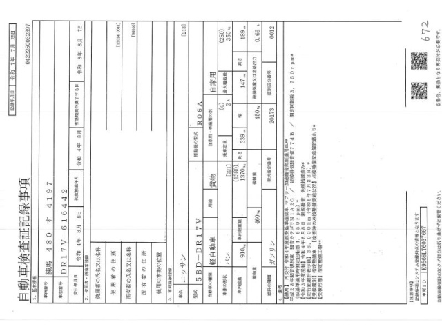 NISSAN CLIPPER VAN 2022