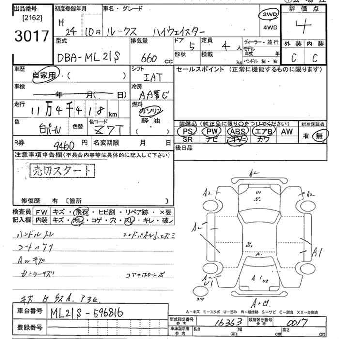 Аукционный лист