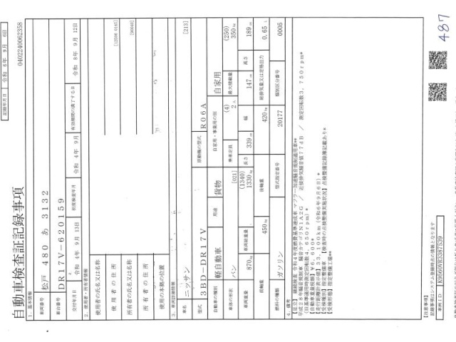 NISSAN CLIPPER VAN 2022