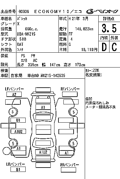 SUZUKI PALETTE 2009