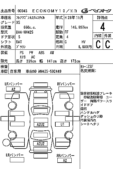 MAZDA FLAIR WAGON 2016