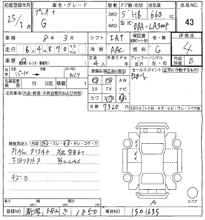 SUBARU PLEO PLUS 2013