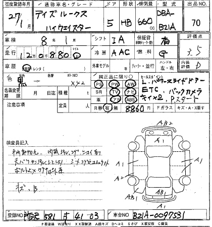 NISSAN DAYZ ROOX 2015