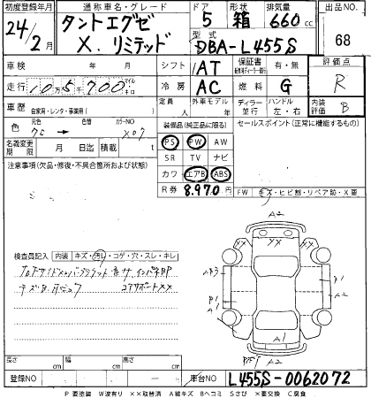 DAIHATSU TANTO EXE 2012