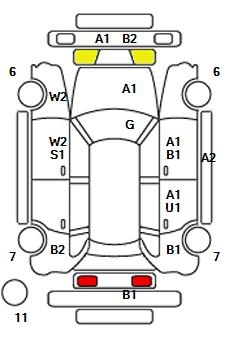Аукционный лист TOYOTA PRIUS ALPHA 2014