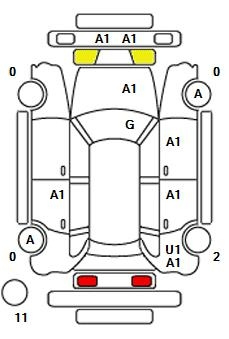 Аукционный лист AUDI A1 2012