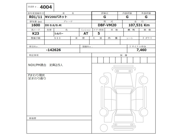 NISSAN NV200 2019