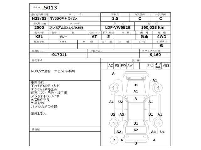 NISSAN CARAVAN VAN 2016