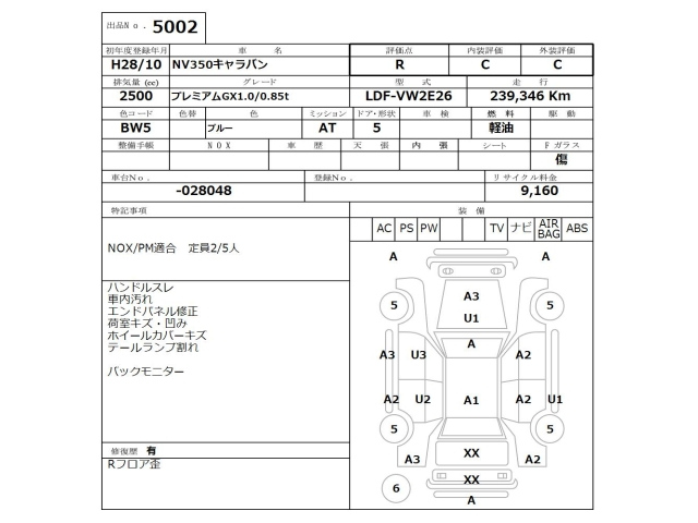 NISSAN CARAVAN VAN 2016