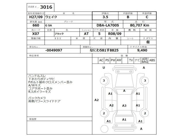 DAIHATSU WAKE 2015