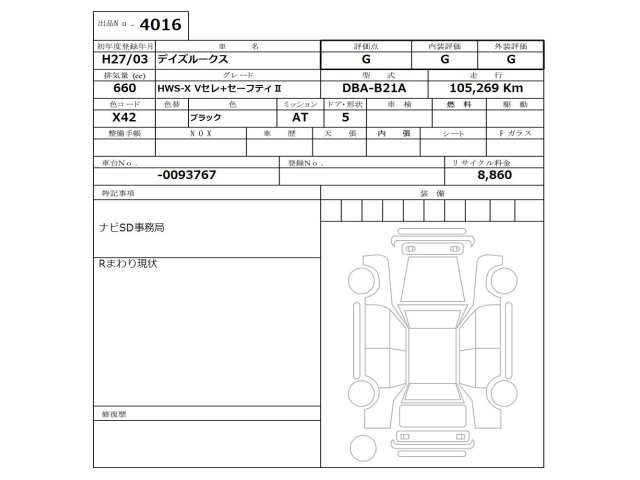 NISSAN DAYZ ROOX 2015