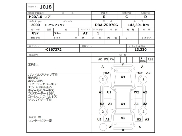 TOYOTA NOAH 2008