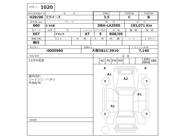 DAIHATSU MIRA E S 2017