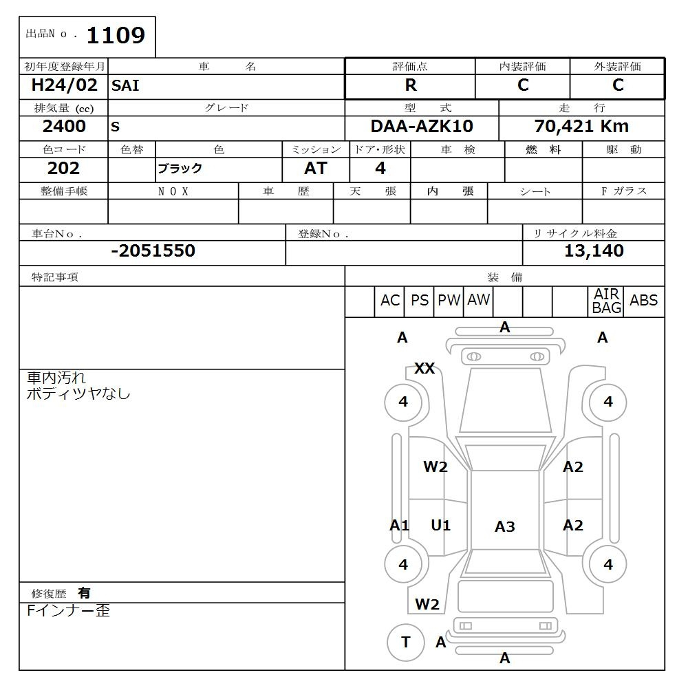 Аукционный лист