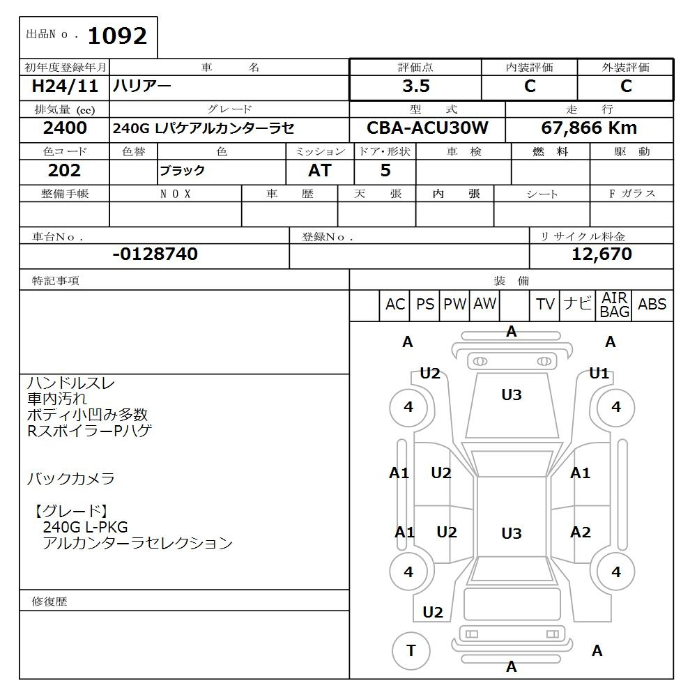 Аукционный лист