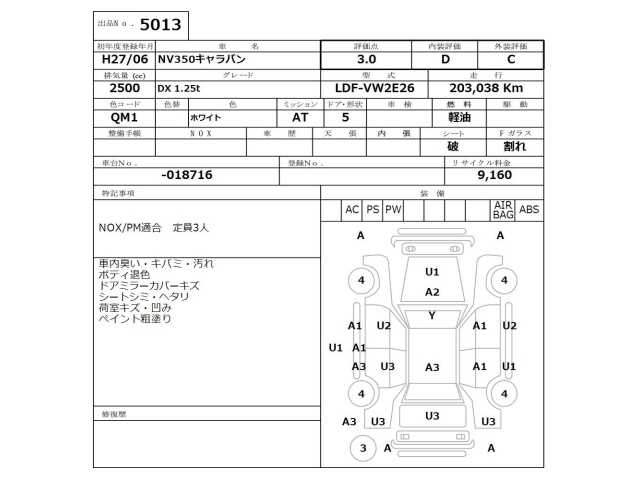 NISSAN CARAVAN VAN 2015