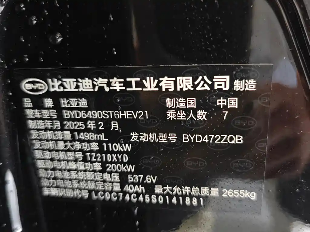 BYD TANG NEW ENERGY 2025