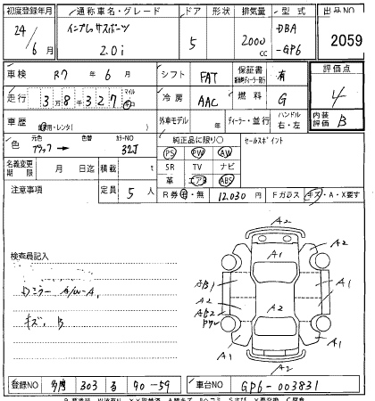 SUBARU IMPREZA 2012