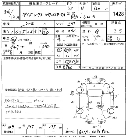 NISSAN DAYZ ROOX 2014