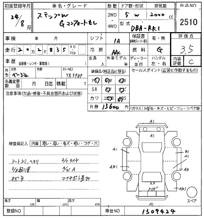 HONDA STEP WAGON 2012