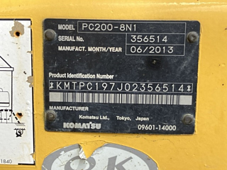 KOMATSU PC200-8N1 2013