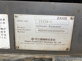 HITACHI ZX120-3 2012