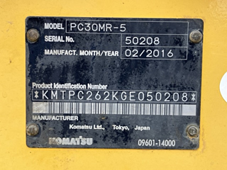 KOMATSU PC30MR-5 2016