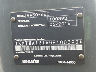KOMATSU WA30-6E0 2016