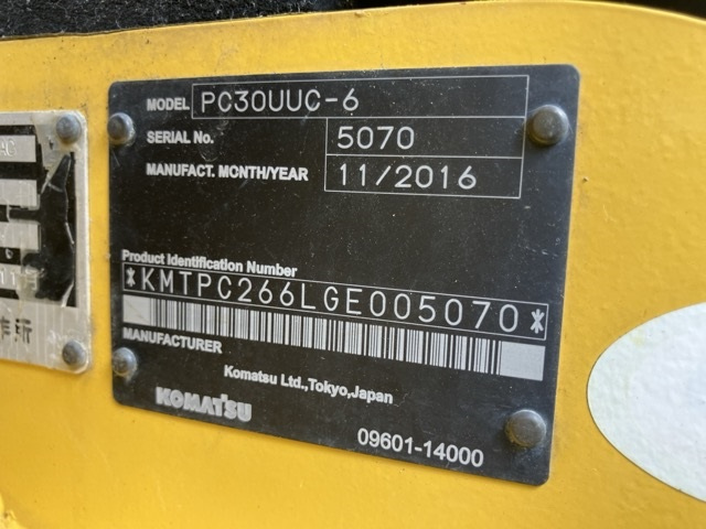 KOMATSU PC30UUC-6 2016