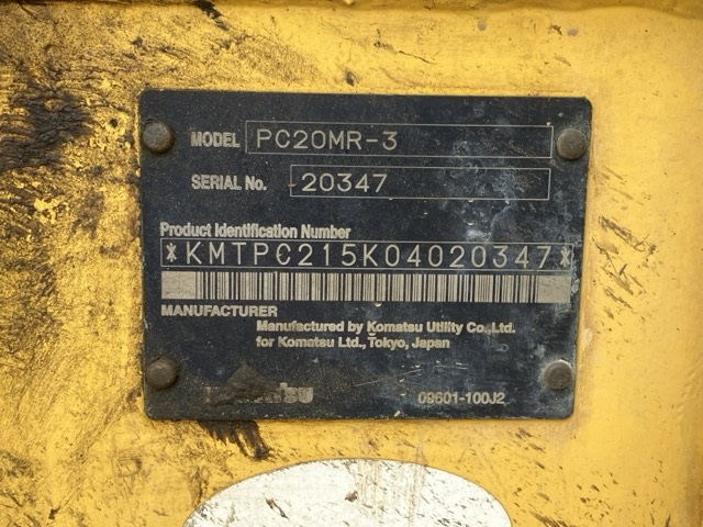 KOMATSU PC20MR-3 2010