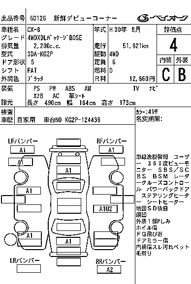 Аукционный лист MAZDA CX-8 2018
