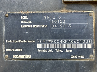 KOMATSU WR12-6 2015