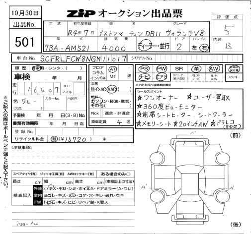 Аукционный лист ASTON MARTIN OTHER 2022