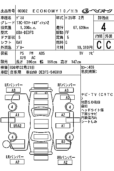 MAZDA DEMIO 2013