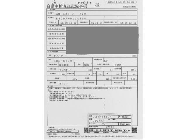 DAIHATSU HIJET TRUCK 2020