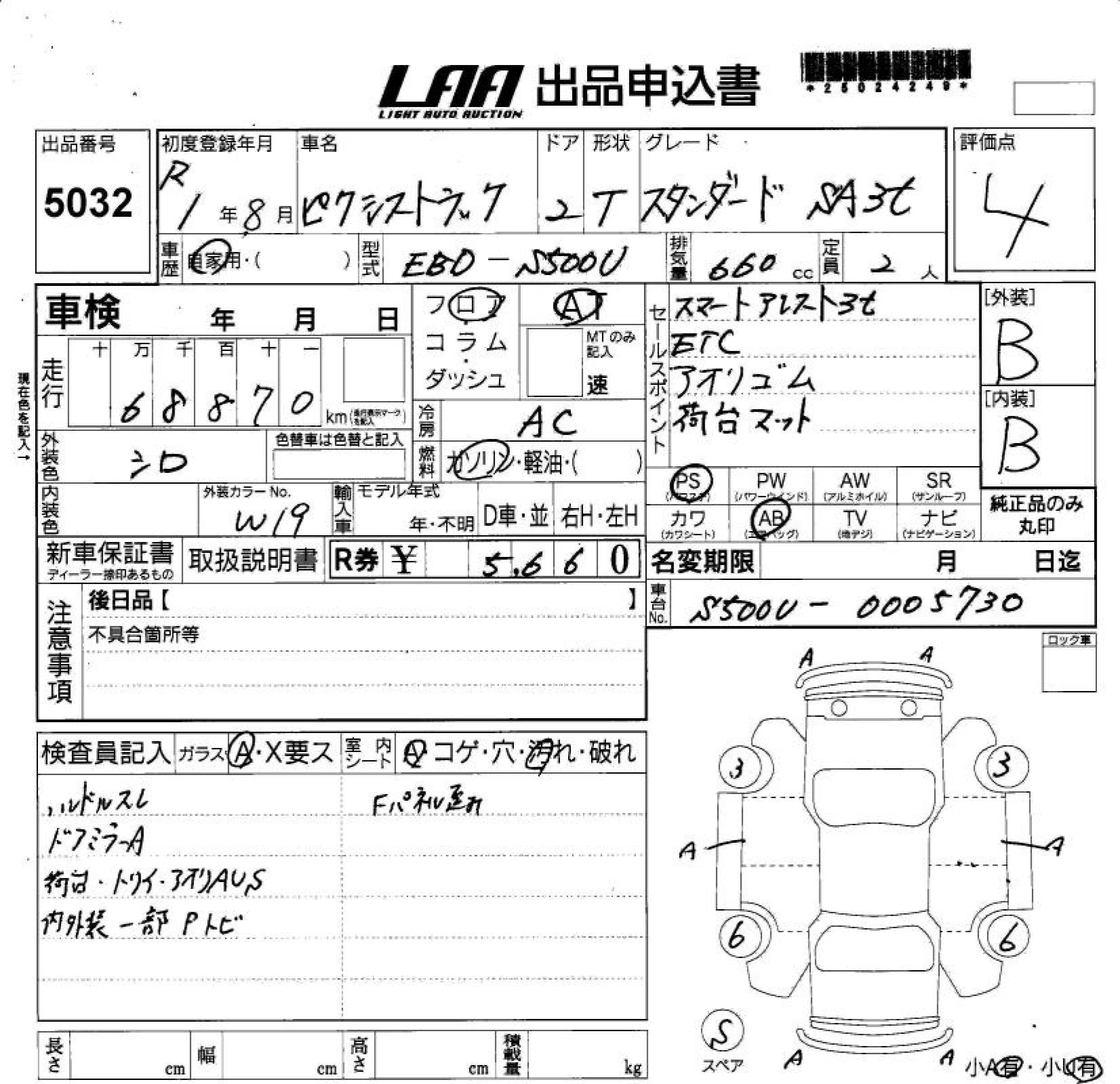 Аукционный лист
